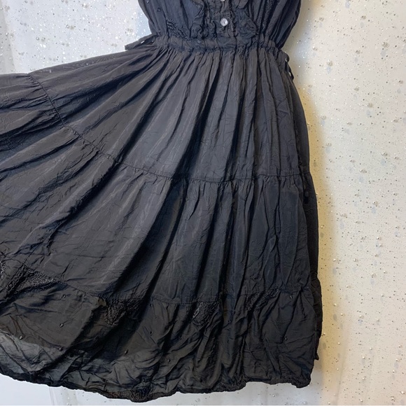 Rare Y2K Johnny Was Boho Butterfly Swiss Dot Embroidered Sheer Midi Dress - Picture 7 of 11